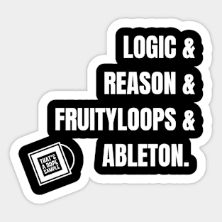 Logic &  Reason White Sticker